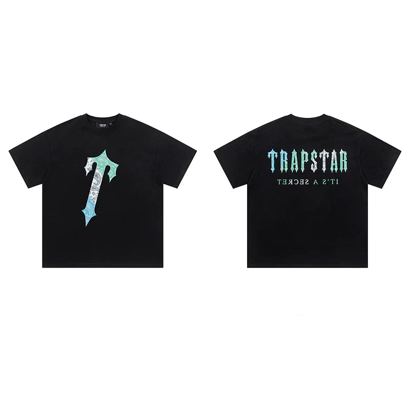 Trapstar short-sleeved T-shirt summer 2025 new letter print men and women casual loose round neck European and American trendy ins (16)