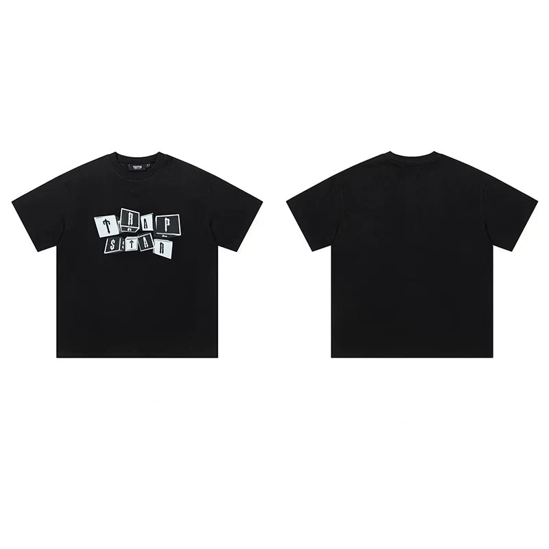 Trapstar short-sleeved T-shirt summer 2025 new letter print men and women casual loose round neck European and American trendy ins (34)
