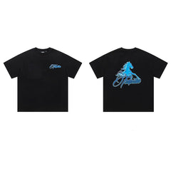 Trapstar short-sleeved T-shirt summer 2025 new letter print men and women casual loose round neck European and American trendy ins (30)