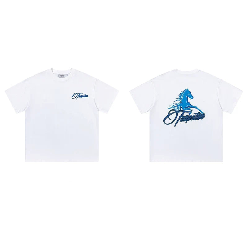Trapstar short-sleeved T-shirt summer 2025 new letter print men and women casual loose round neck European and American trendy ins (30)