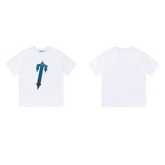Trapstar short-sleeved T-shirt summer 2025 new letter print men and women casual loose round neck European and American trendy ins (9)