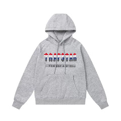 Trapstar autumn and winter casual sports suit hooded sweatshirt pants pullover simple letter drawstring top pants (50)