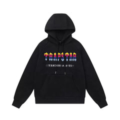 Trapstar autumn and winter casual sports suit hooded sweatshirt pants pullover simple letter drawstring top pants (44)