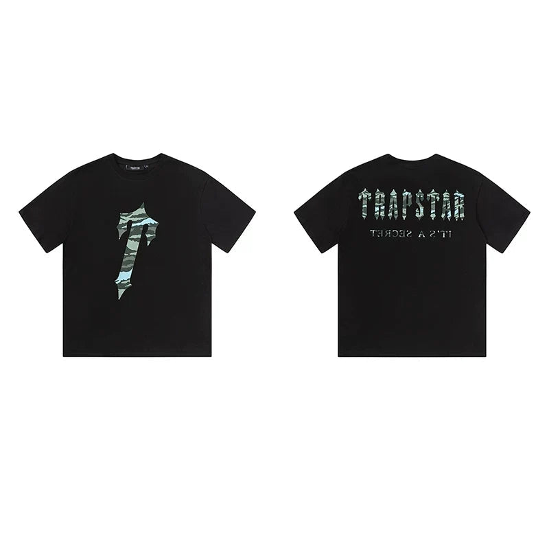 Trapstar short-sleeved T-shirt summer 2025 new letter print men and women casual loose round neck European and American trendy ins (8)