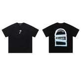 Trapstar short-sleeved T-shirt summer 2025 new letter print men and women casual loose round neck European and American trendy ins (27)