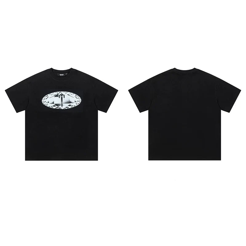Trapstar short-sleeved T-shirt summer 2025 new letter print men and women casual loose round neck European and American trendy ins (41)