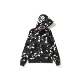 BAPE Shark Black Camo Full Zip Hoodie