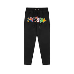 Trapstar autumn and winter casual sports suit hooded sweatshirt pants pullover simple letter drawstring top pants (46)