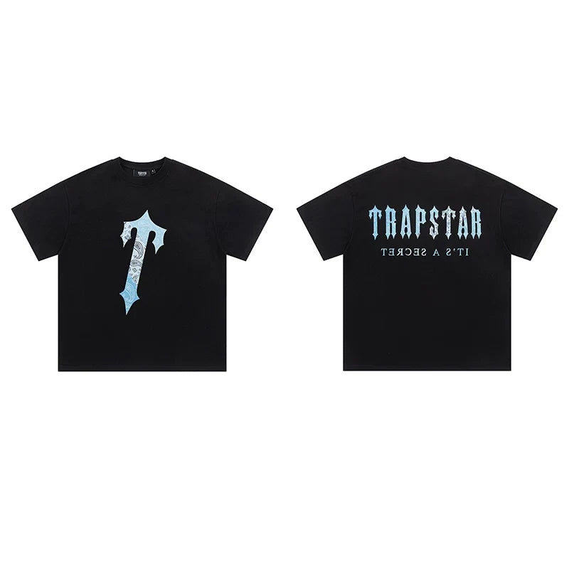 Trapstar short-sleeved T-shirt summer 2025 new letter print men and women casual loose round neck European and American trendy ins (15)
