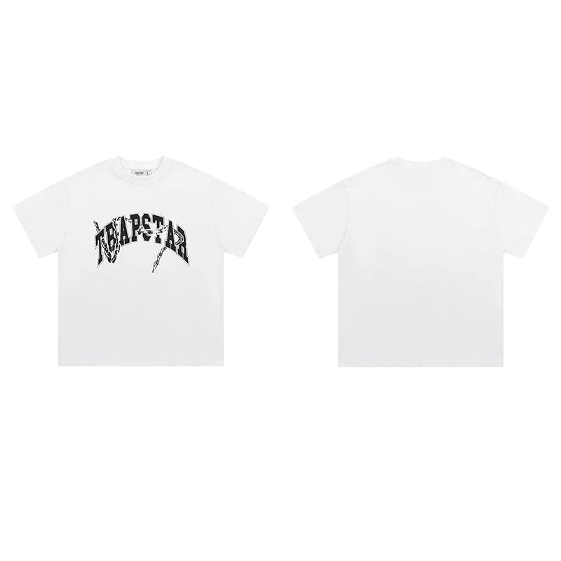 Trapstar short-sleeved T-shirt summer 2025 new letter print men and women casual loose round neck European and American trendy ins (32)