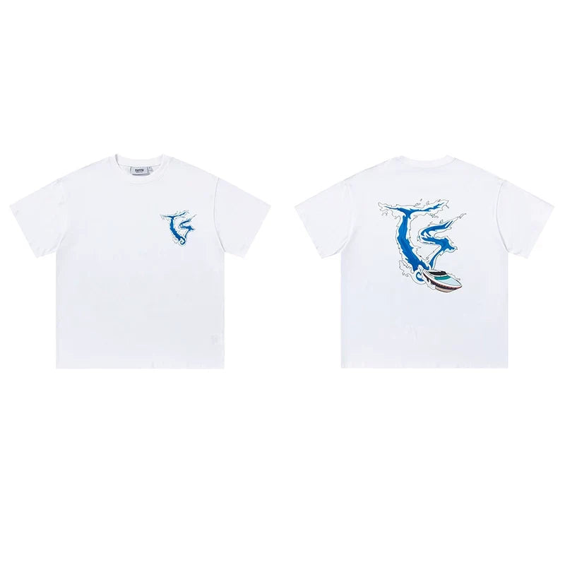 Trapstar short-sleeved T-shirt summer 2025 new letter print men and women casual loose round neck European and American trendy ins (25)