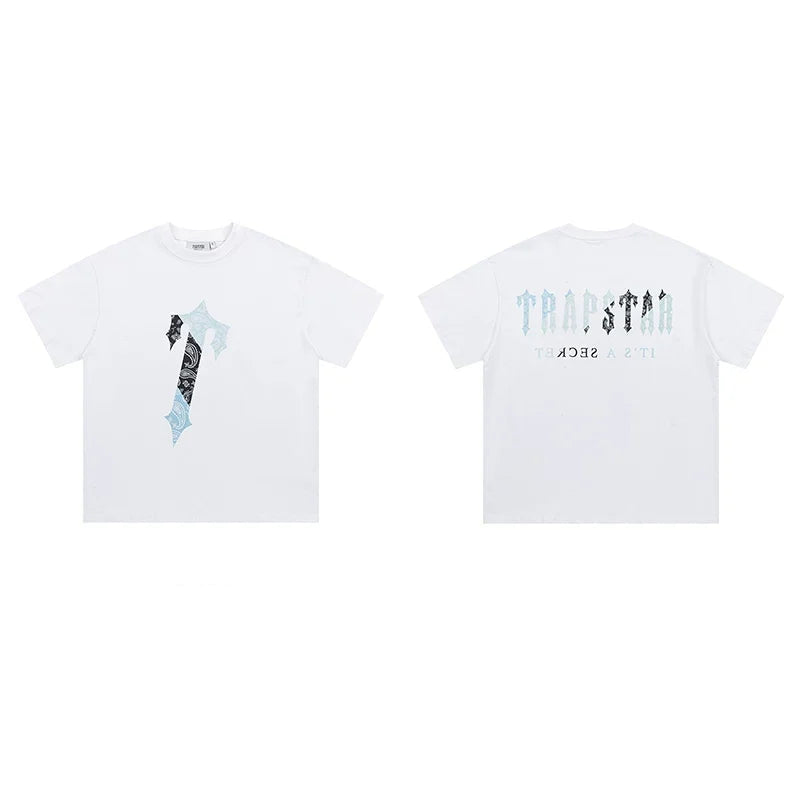 Trapstar short-sleeved T-shirt summer 2025 new letter print men and women casual loose round neck European and American trendy ins (14)