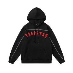 Trapstar autumn and winter casual sports suit hooded sweatshirt pants pullover simple letter drawstring top pants (34)