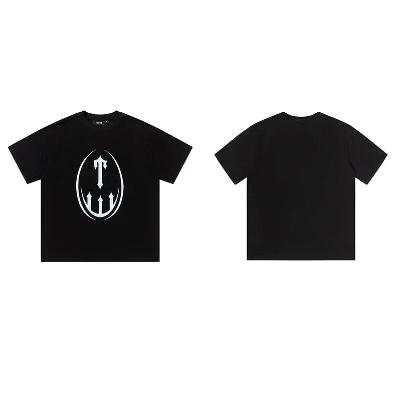 Trapstar short-sleeved T-shirt summer 2025 new letter print men and women casual loose round neck European and American trendy ins (22)
