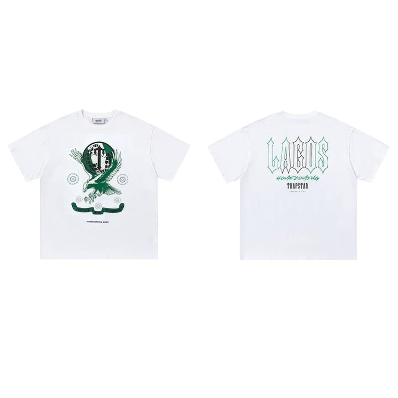 Trapstar short-sleeved T-shirt summer 2025 new letter print men and women casual loose round neck European and American trendy ins (23)
