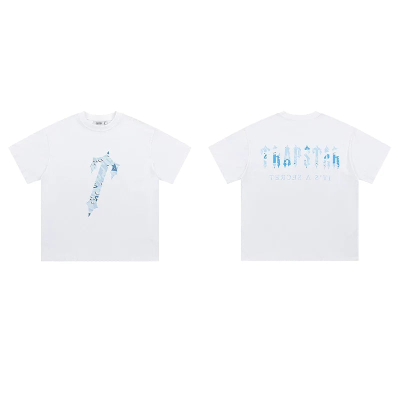 Trapstar short-sleeved T-shirt summer 2025 new letter print men and women casual loose round neck European and American trendy ins (16)