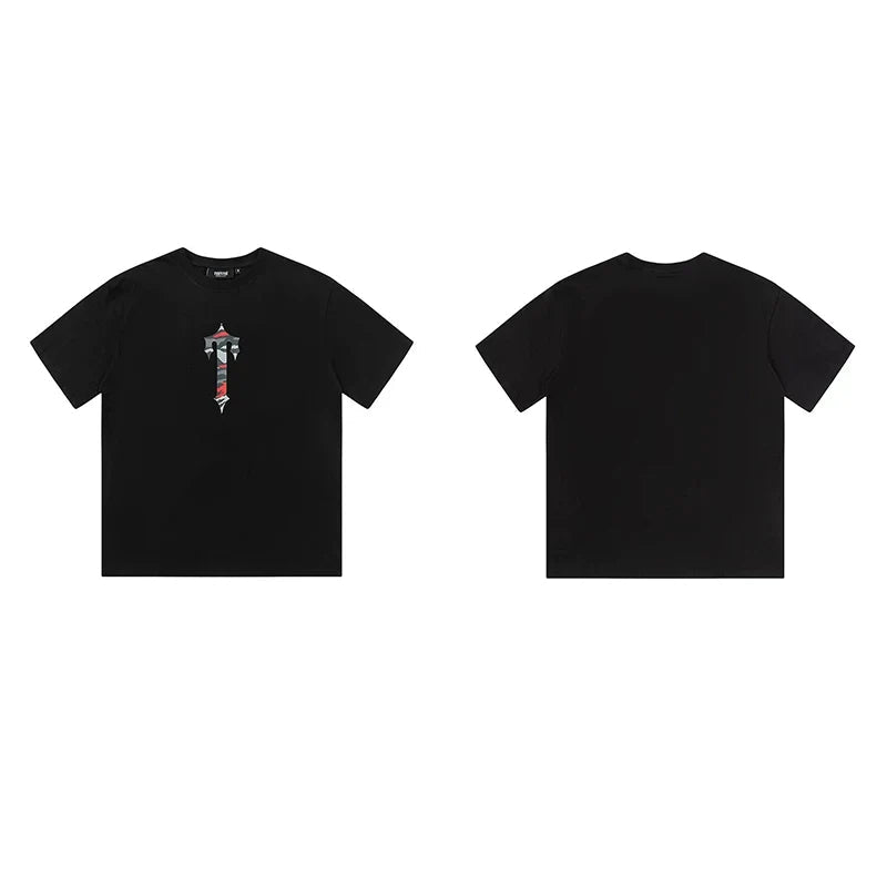 Trapstar short-sleeved T-shirt summer 2025 new letter print men and women casual loose round neck European and American trendy ins (6)