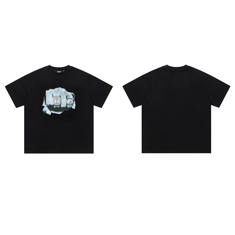 Trapstar short-sleeved T-shirt summer 2025 new letter print men and women casual loose round neck European and American trendy ins (42)