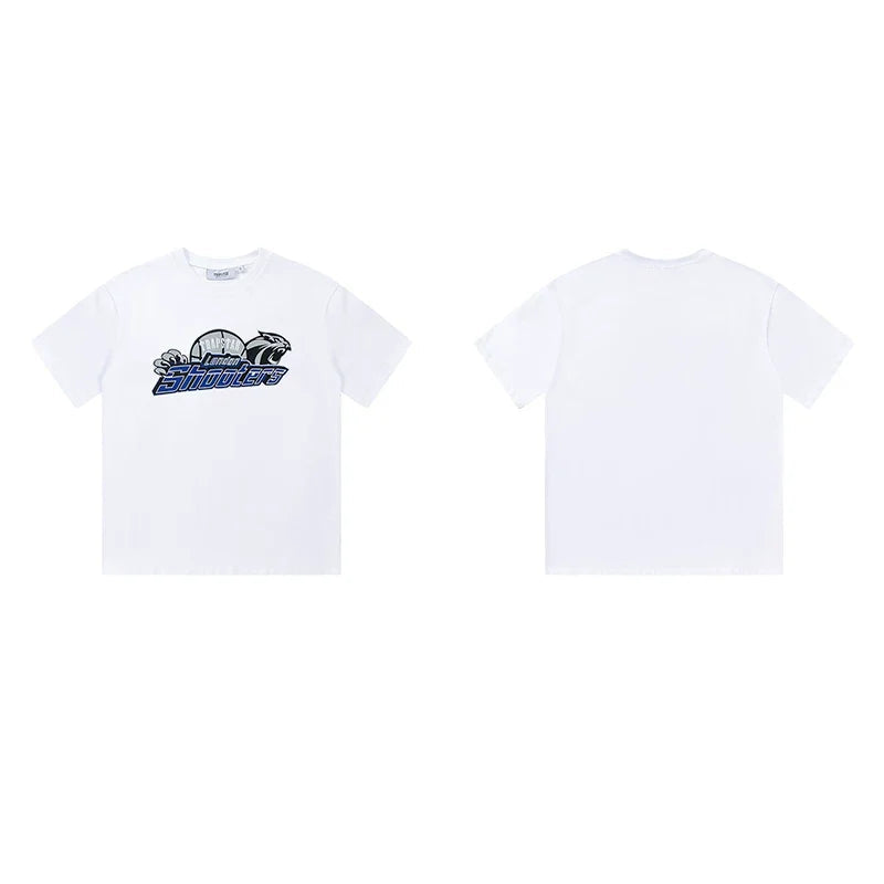 Trapstar short-sleeved T-shirt summer 2025 new letter print men and women casual loose round neck European and American trendy ins (13)