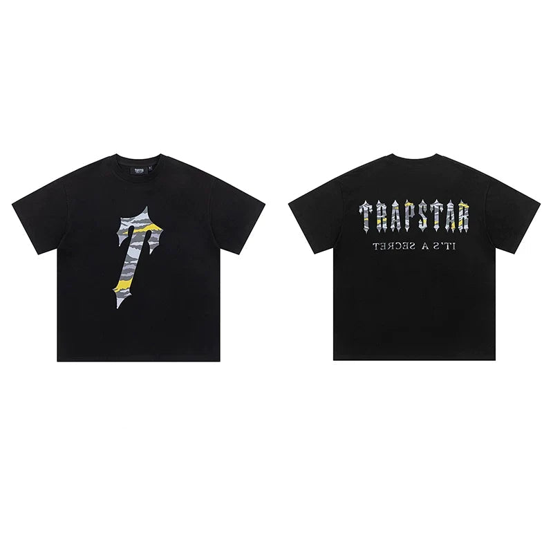 Trapstar short-sleeved T-shirt summer 2025 new letter print men and women casual loose round neck European and American trendy ins (18)
