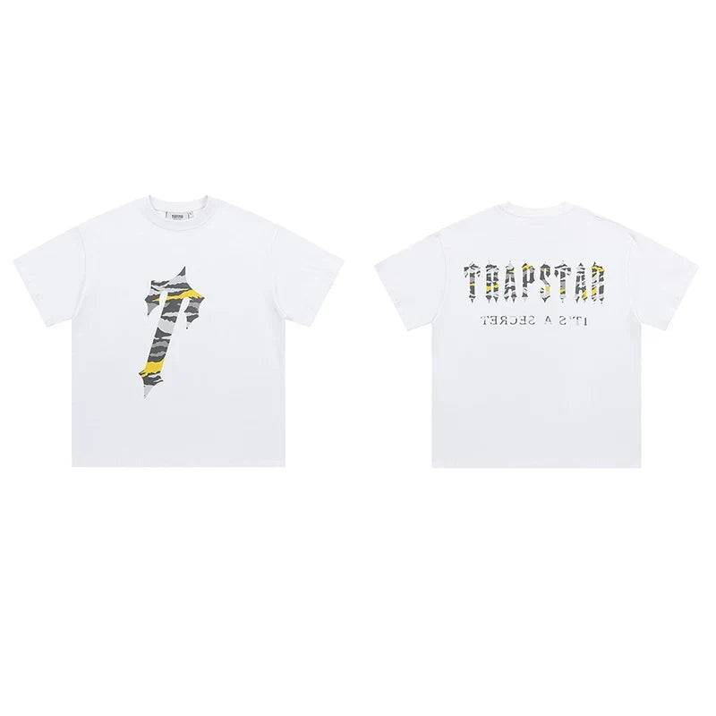 Trapstar short-sleeved T-shirt summer 2025 new letter print men and women casual loose round neck European and American trendy ins (17)