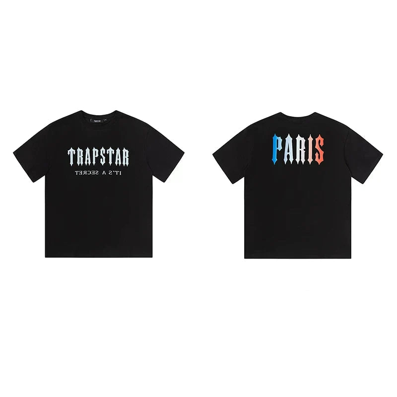 Trapstar short-sleeved T-shirt summer 2025 new letter print men and women casual loose round neck European and American trendy ins (3)