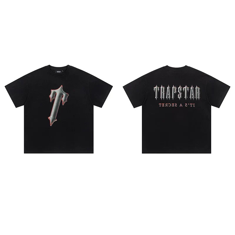 Trapstar short-sleeved T-shirt summer 2025 new letter print men and women casual loose round neck European and American trendy ins (19)
