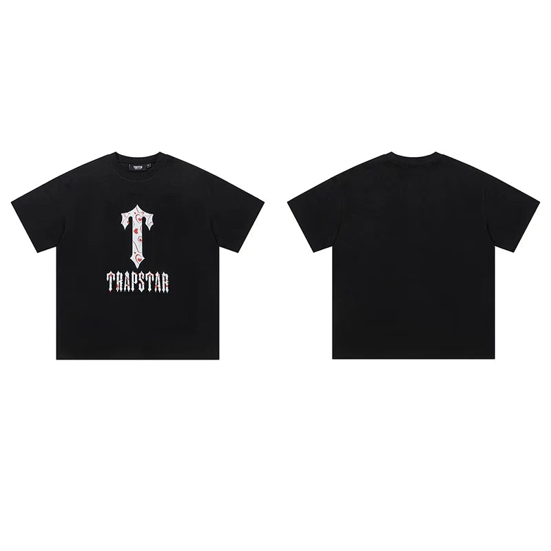 Trapstar short-sleeved T-shirt summer 2025 new letter print men and women casual loose round neck European and American trendy ins (39)