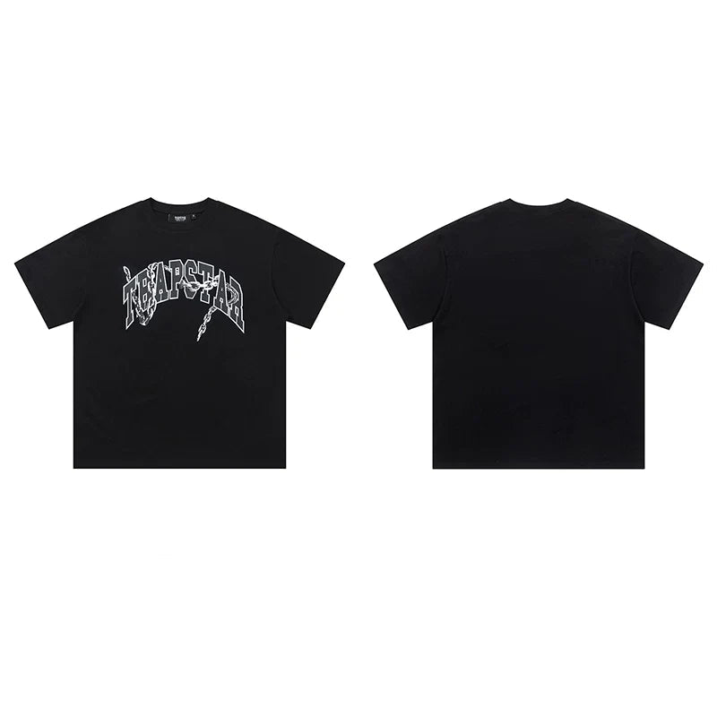Trapstar short-sleeved T-shirt summer 2025 new letter print men and women casual loose round neck European and American trendy ins (32)