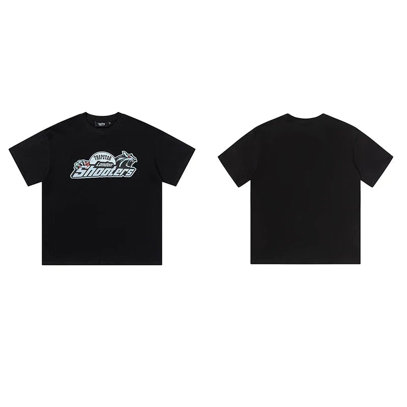 Trapstar short-sleeved T-shirt summer 2025 new letter print men and women casual loose round neck European and American trendy ins (22)