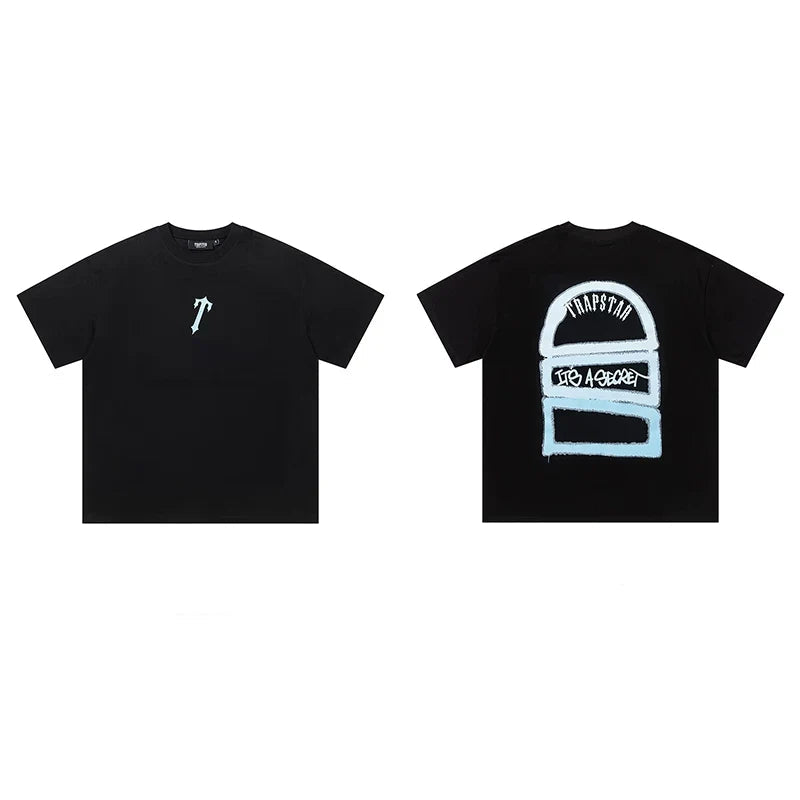 Trapstar short-sleeved T-shirt summer 2025 new letter print men and women casual loose round neck European and American trendy ins (27)