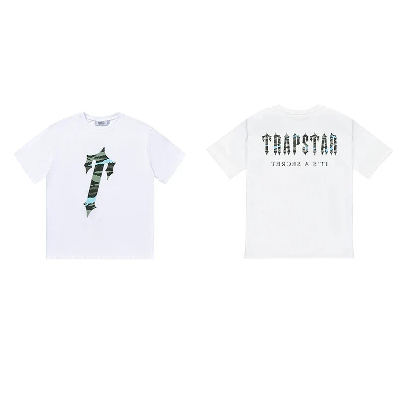 Trapstar short-sleeved T-shirt summer 2025 new letter print men and women casual loose round neck European and American trendy ins (7)