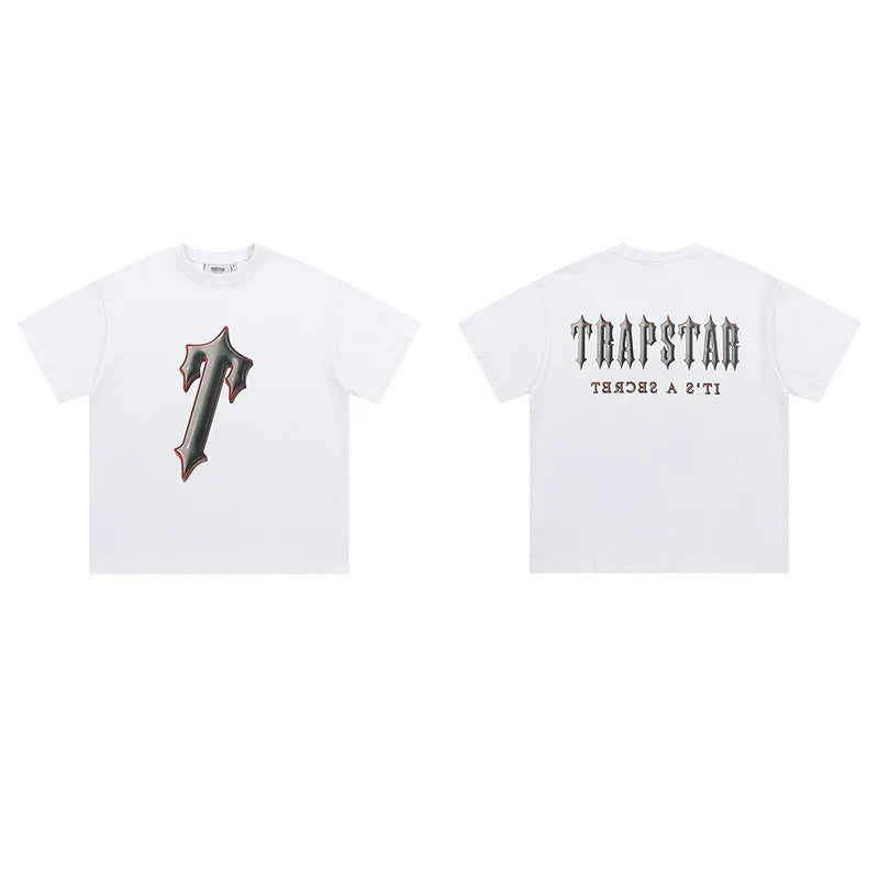 Trapstar short-sleeved T-shirt summer 2025 new letter print men and women casual loose round neck European and American trendy ins (20)