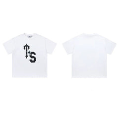 Trapstar short-sleeved T-shirt summer 2025 new letter print men and women casual loose round neck European and American trendy ins (37)