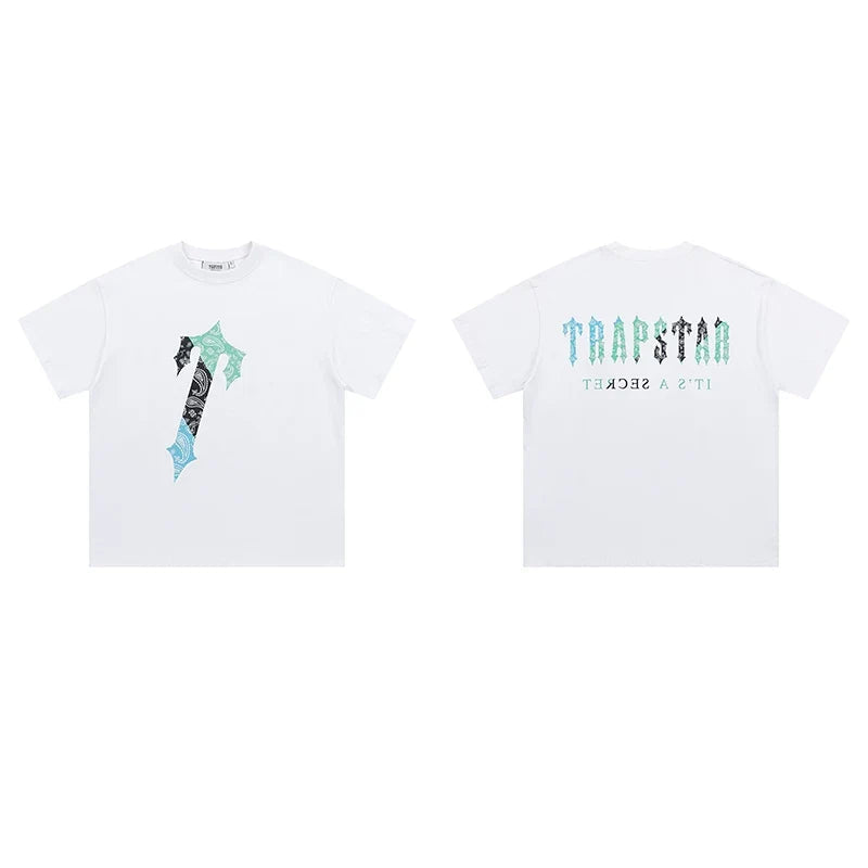 Trapstar short-sleeved T-shirt summer 2025 new letter print men and women casual loose round neck European and American trendy ins (15)