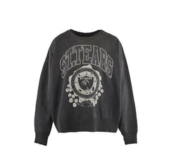 Saint MXXXXXX St.Tears Crest Vintage Distressed Crewneck Sweatshirt